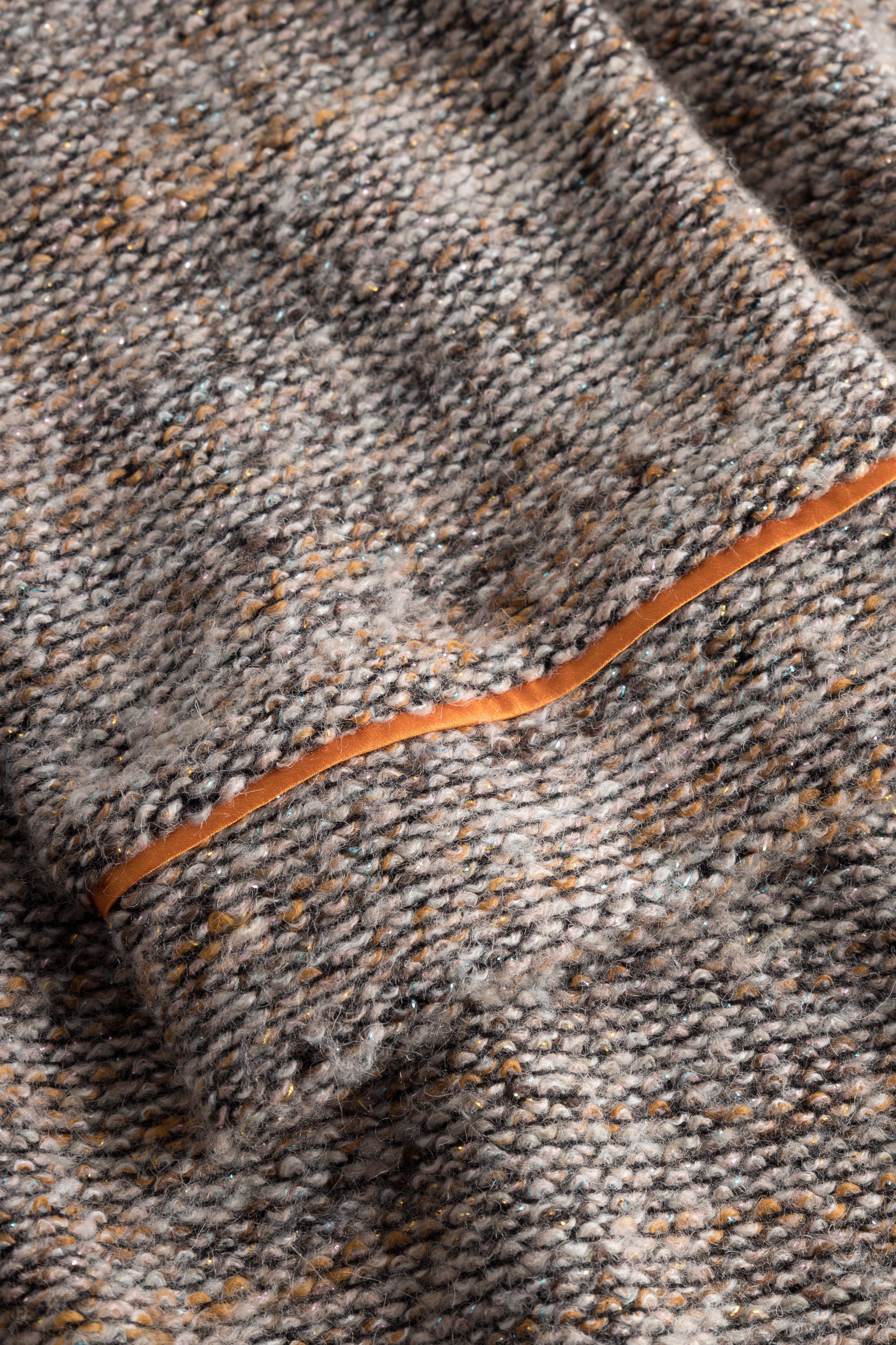 Detailbild 3 von Wickelmantel aus Strick Kuschelig Materialmix