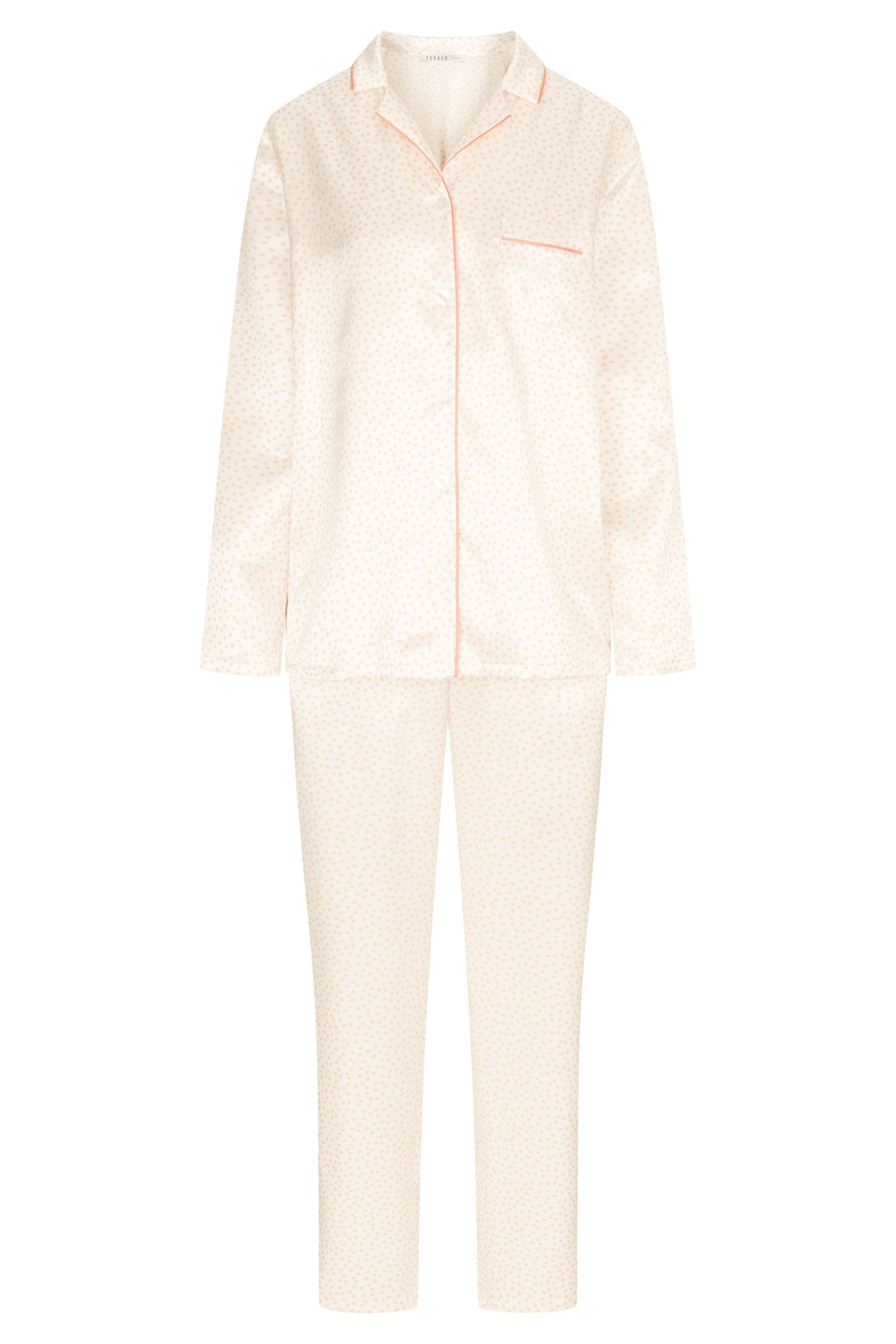 Hollowbild von Pyjama im Herrenstil Satin Polyester/Baumwolle