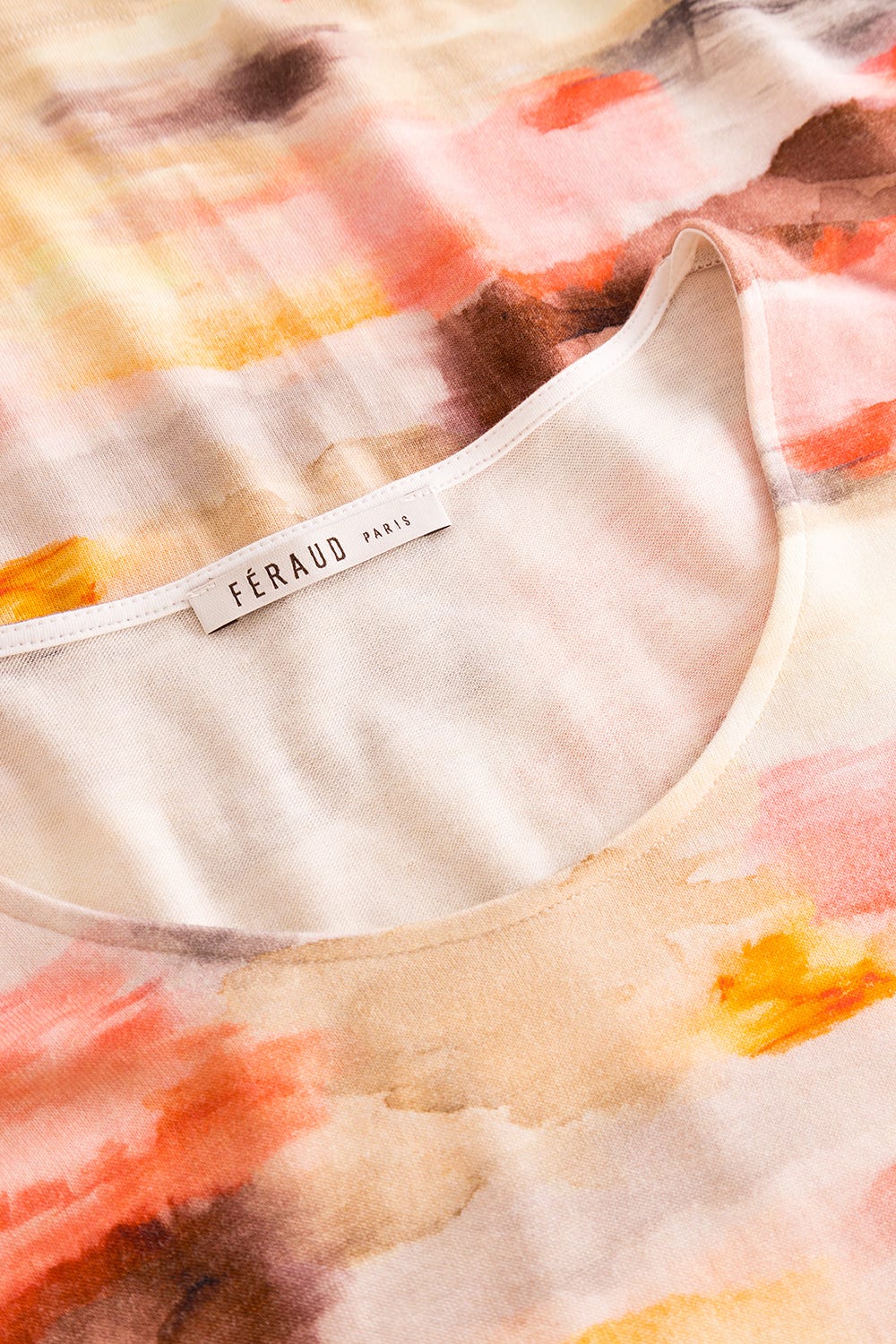 Detailbild 2 von Langarm-Shirt im Aquarell-Druck Strick Materialmix