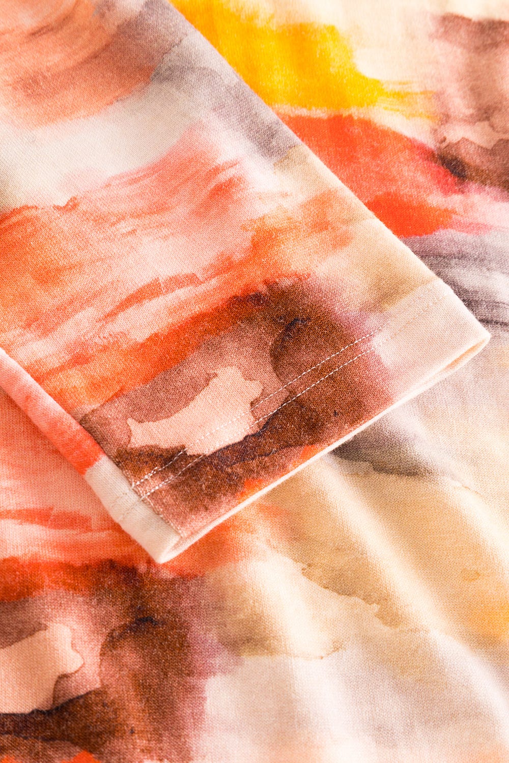 Detailbild 3 von Langarm-Shirt im Aquarell-Druck Strick Materialmix