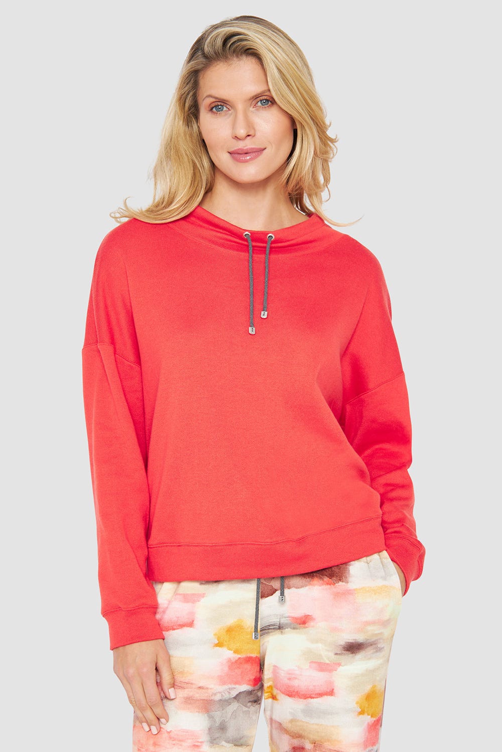 Frontalbild von Shirt mit weichem Kragen Strick Baumwolle/Polyacryl