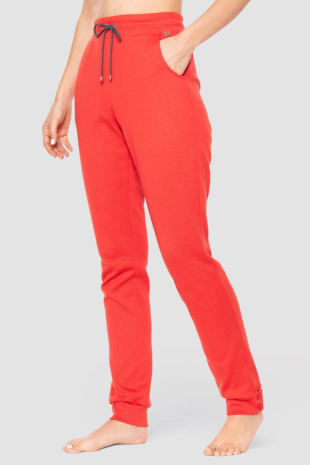 Frontalbild von Hose mit Taschen und Kordel Strick Baumwolle/Polyacryl