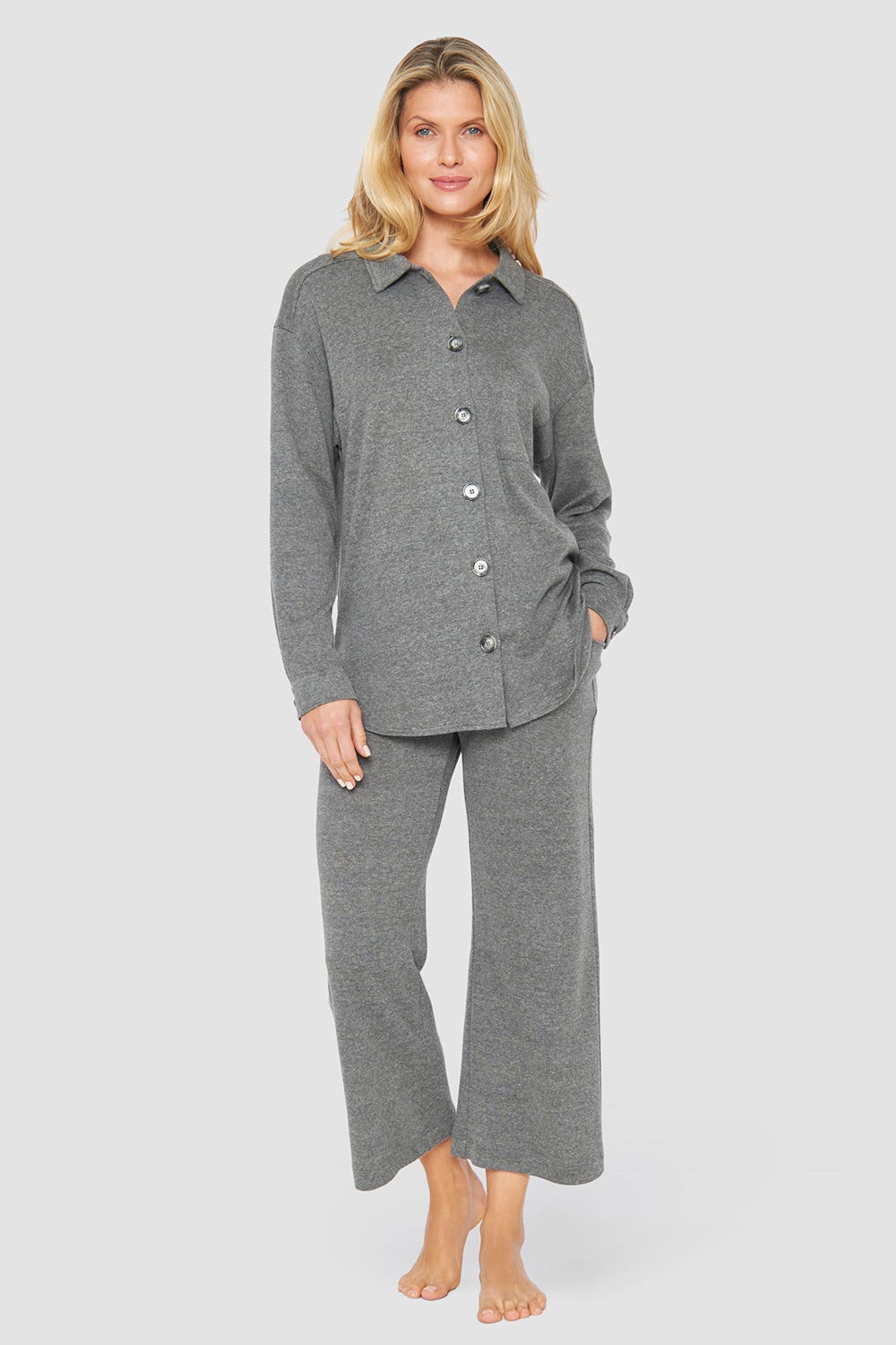 Detailbild 1 von Hose im Culotte-Stil Melange-Optik Baumwolle/Polyacryl