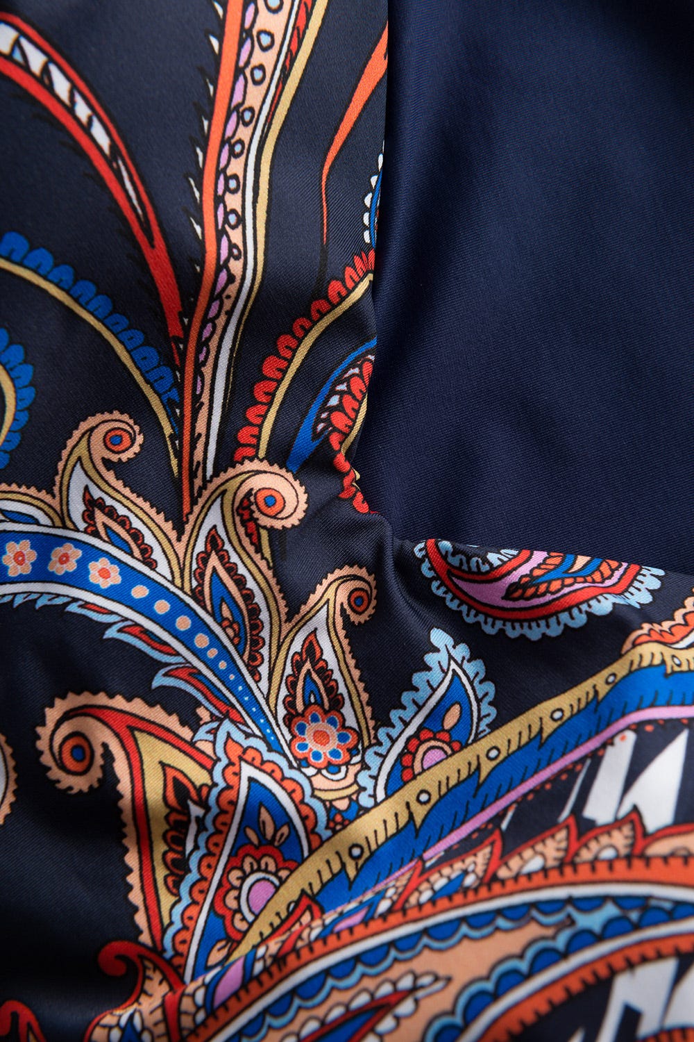 Detailbild 1 von Badeanzug im Paisley-Design Blau V-Ausschnitt Polyamid/Elasthan