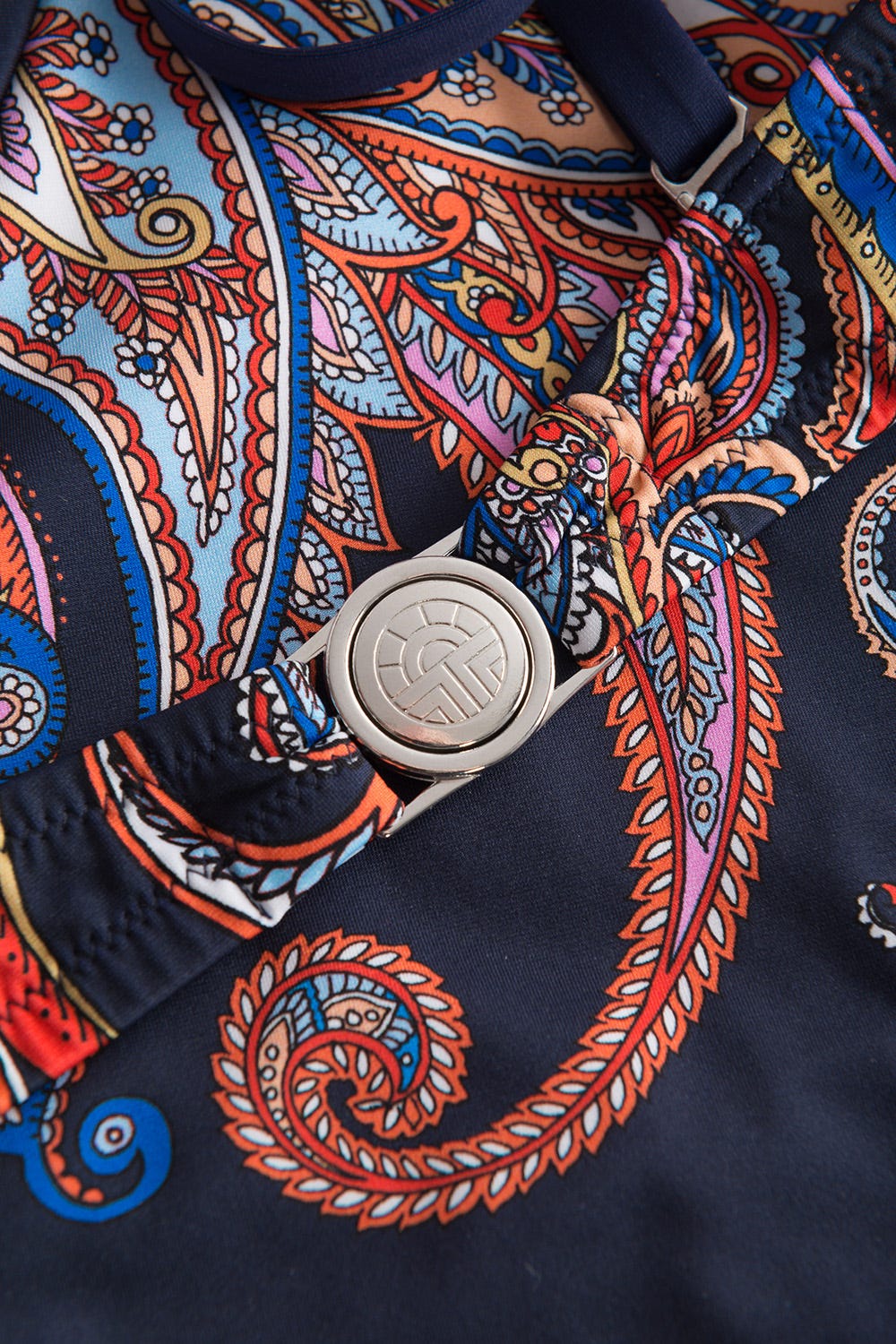 Detailbild 2 von Bandeau-Bikini im Paisley-Design Blau High Waist Polyamid/Elasthan