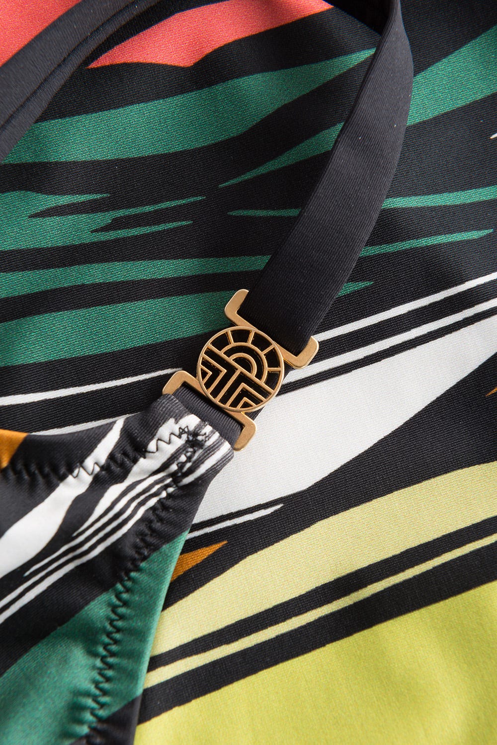 Detailbild 1 von Badeanzug im bunten Streifendruck Bügel Polyamid/Elasthan