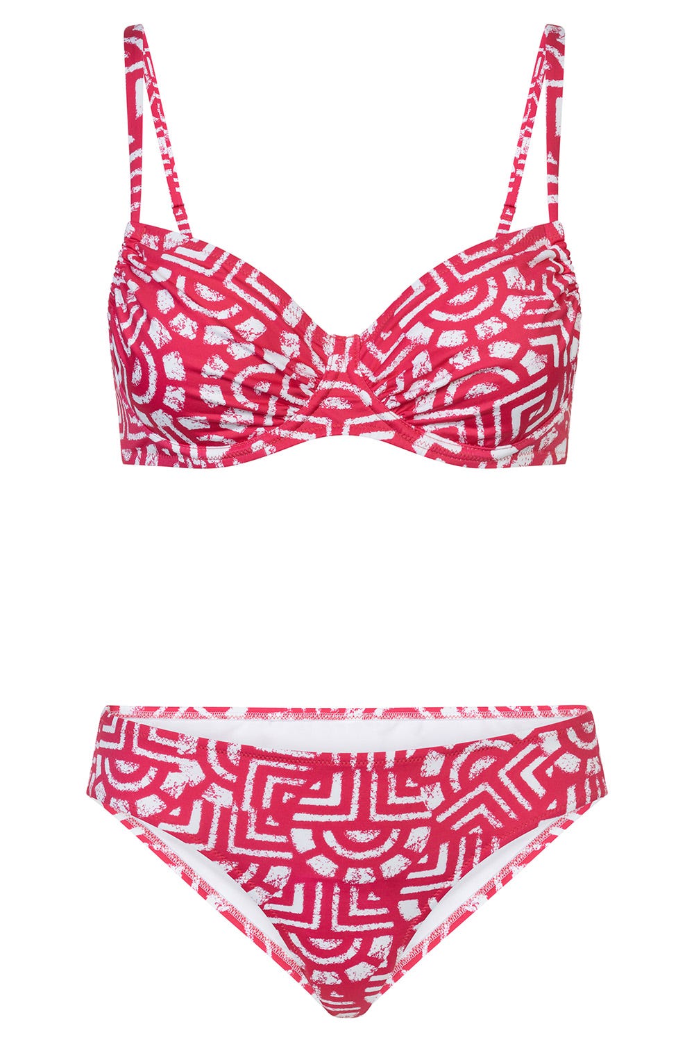 Hollowbild von Bikini im pinken Logo-Druck Bügel Polyamid/Elasthan