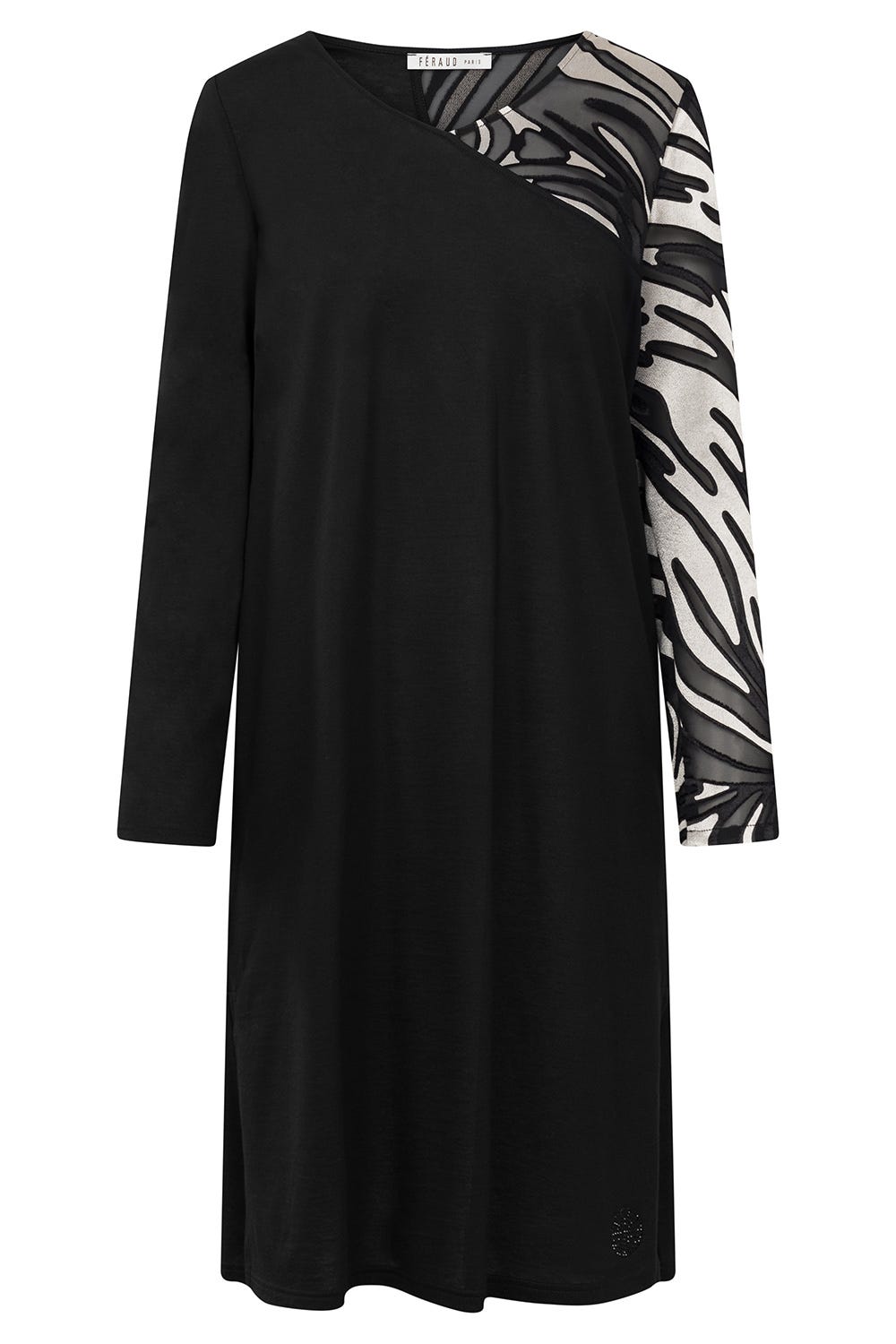 Hollowbild von Nachthemd mit elegantem Zebra-Detail exotisch Polyester/Viskose