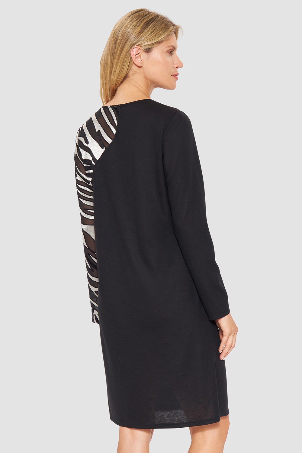 Rückansicht von Nachthemd mit elegantem Zebra-Detail exotisch Polyester/Viskose