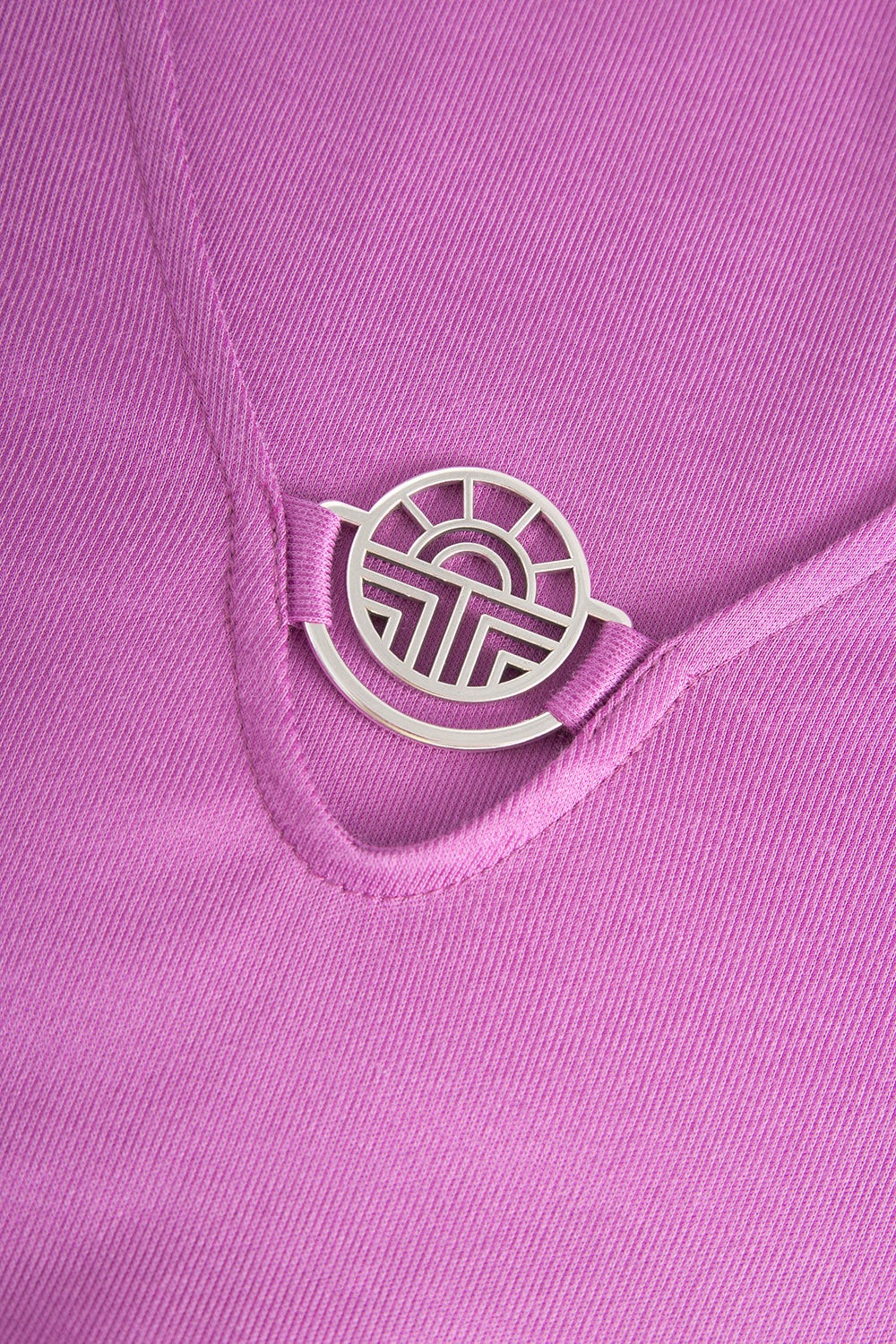 Detailbild 1 von Pyjama mit Logodetail und Nadelzug Violett Viskose/Baumwolle