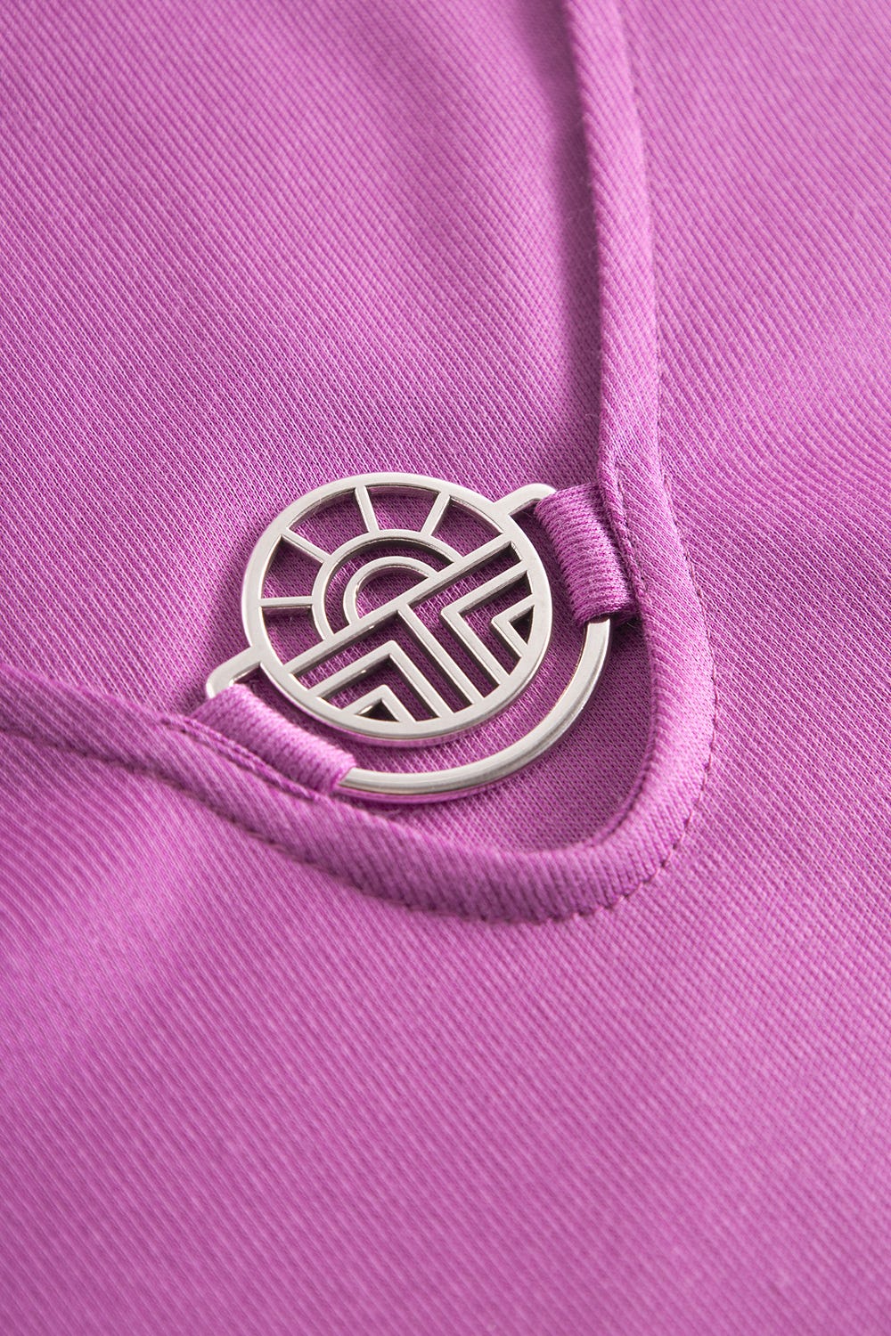 Detailbild 2 von Nachthemd mit Logodetail und Nadelzug Violett Viskose/Baumwolle