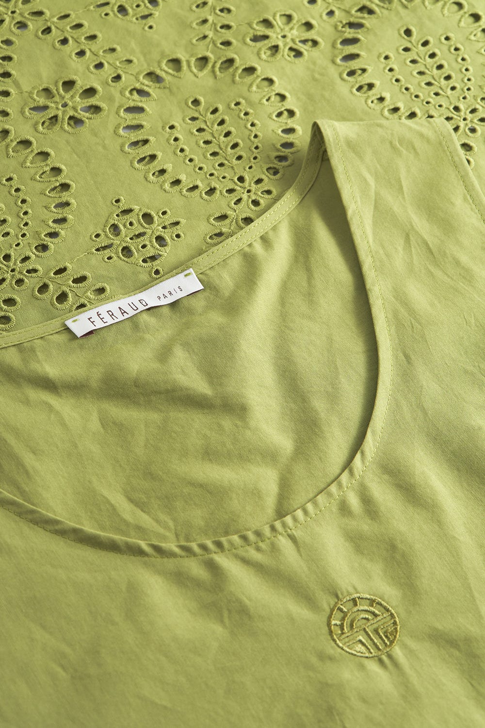 Detailbild 1 von Nachthemd aus Webstoff mit sommerlichen Spitzendetails 100% Baumwolle