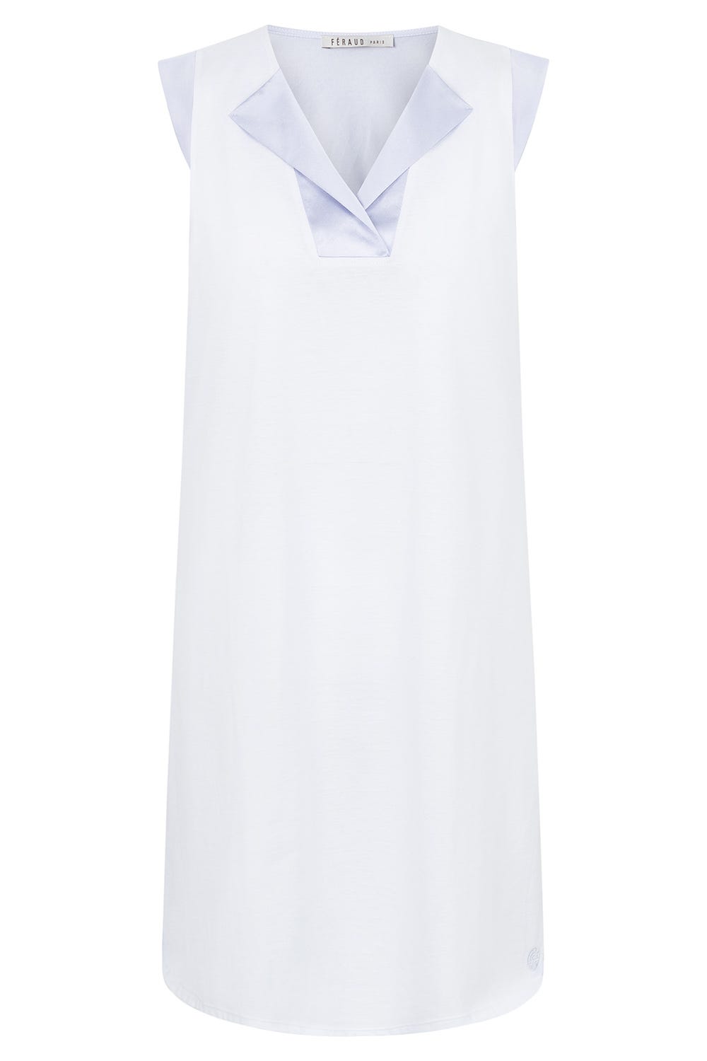 Hollowbild von Nachthemd Ärmellos mit Seiden-Details am Ausschnitt Baumwolle/Modal