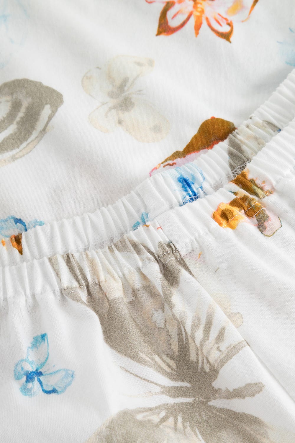 Detailbild 3 von Pyjama im Schmetterlingsdruck  romantisch verspielt 100% Baumwolle