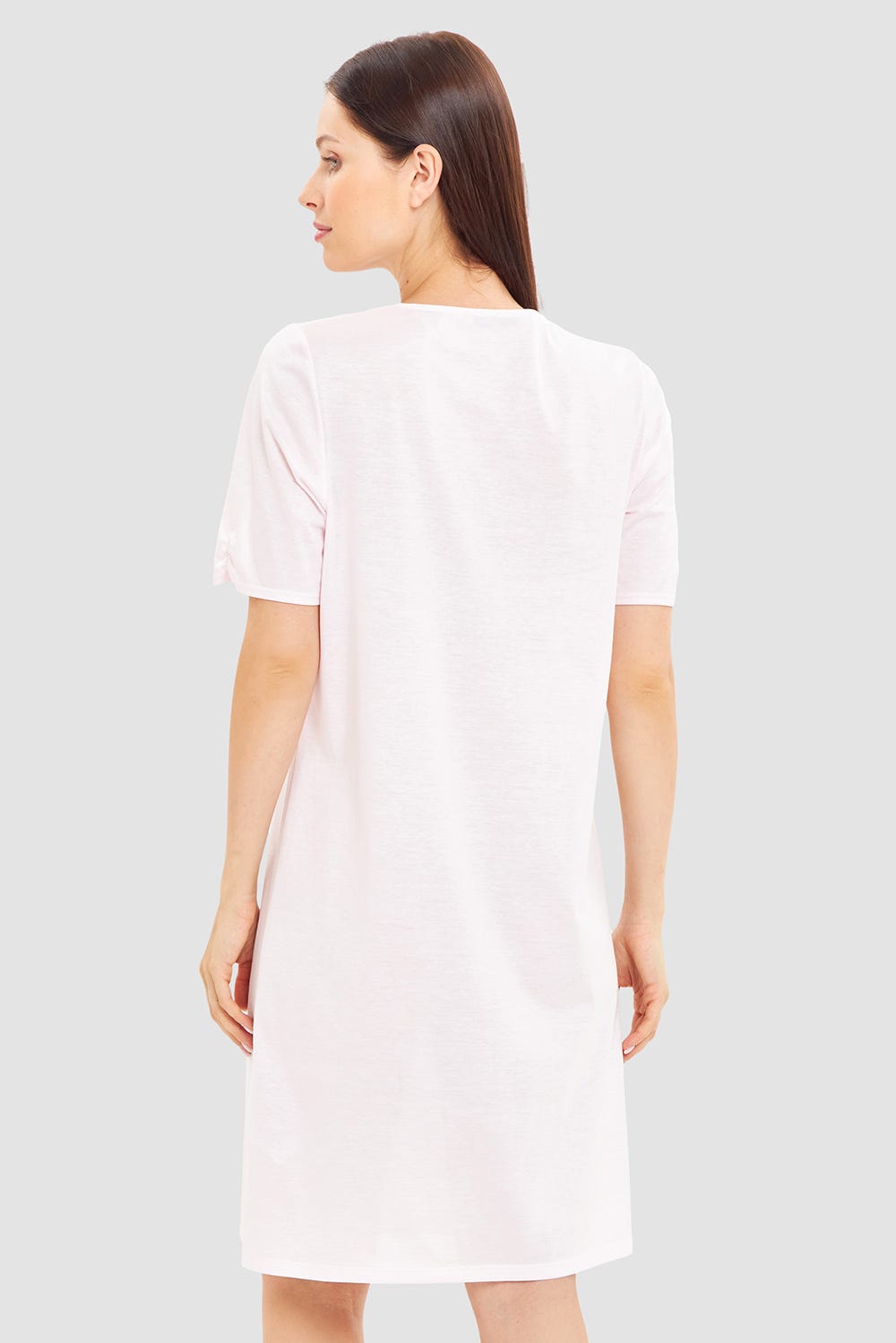 Rückansicht von Nachthemd mit Loch-Detail und Raffungen verspielt 100% Baumwolle