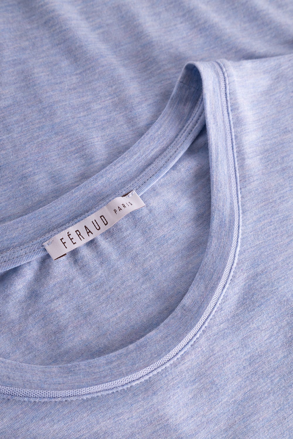 Detailbild 1 von Pyjama mit Logo-Stickerei Blau-Melange Modal/Elasthan