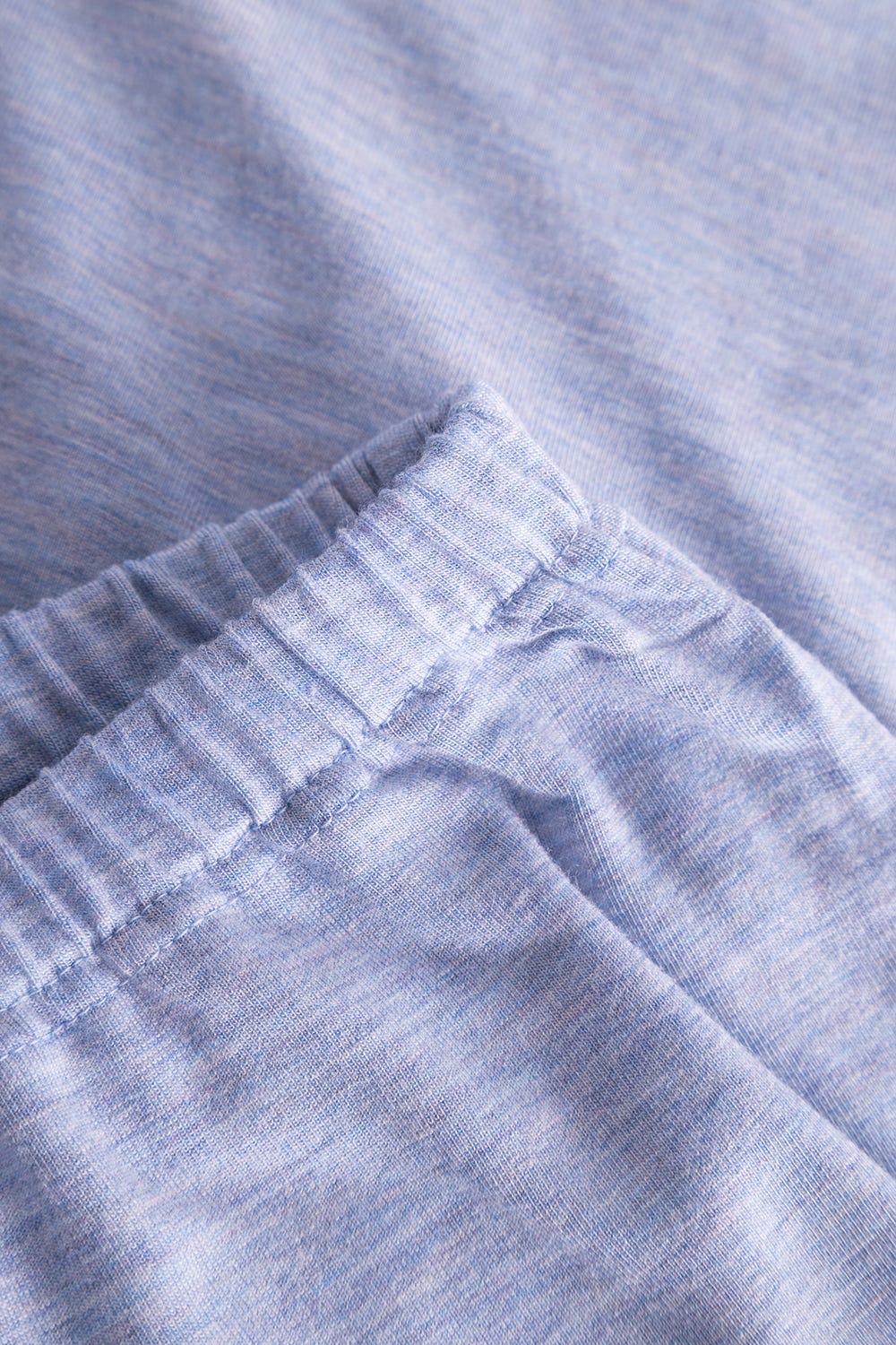 Detailbild 3 von Pyjama mit Logo-Stickerei Blau-Melange Modal/Elasthan