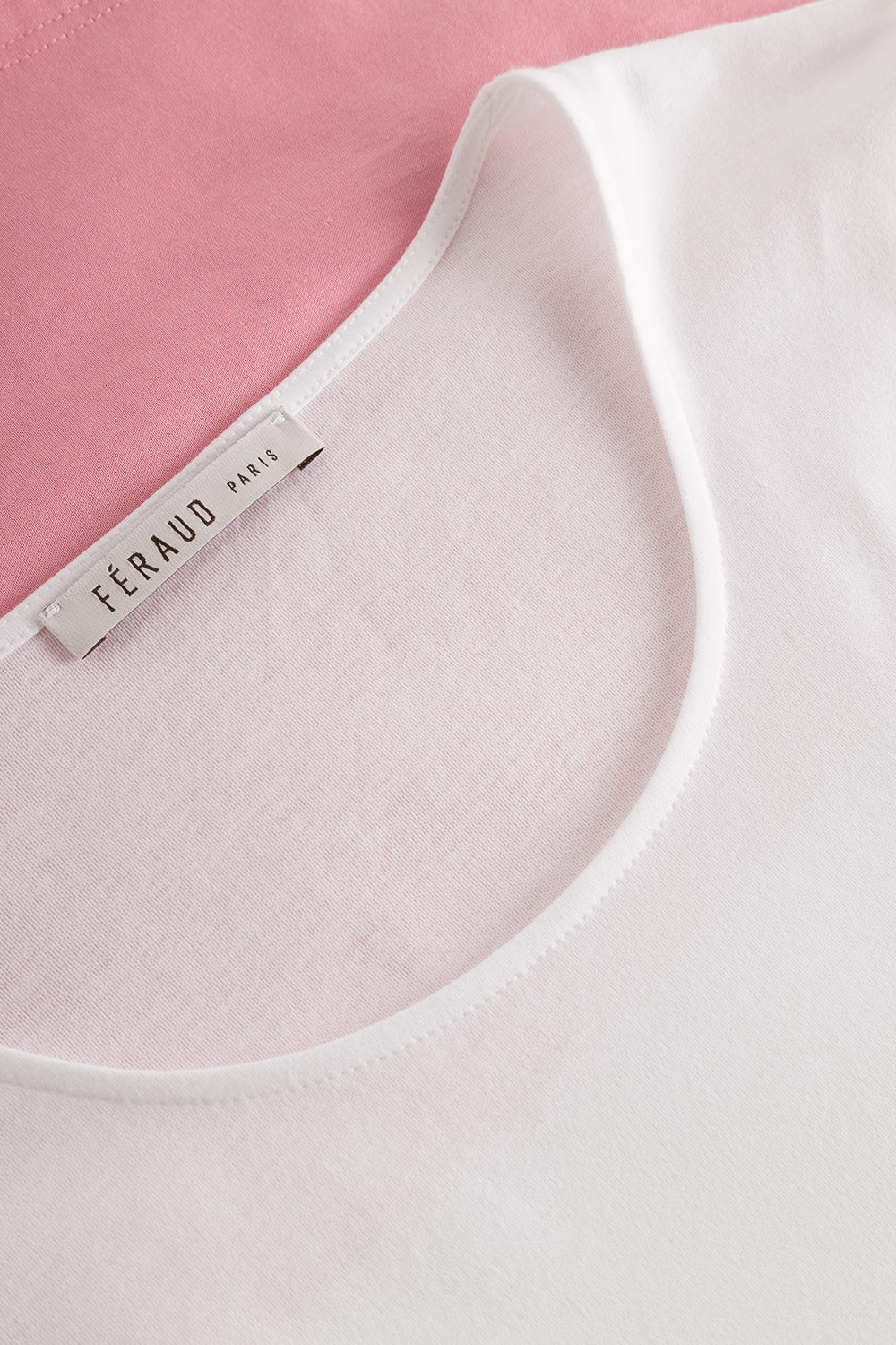 Detailbild 1 von Nachthemd im Colourblocking-Style Weiß-Coralle 100% Baumwolle