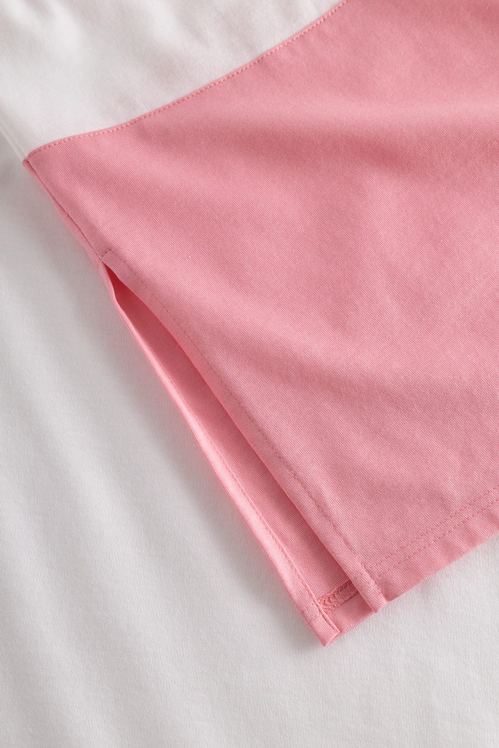 Detailbild 3 von Nachthemd im Colourblocking-Style Weiß-Coralle 100% Baumwolle