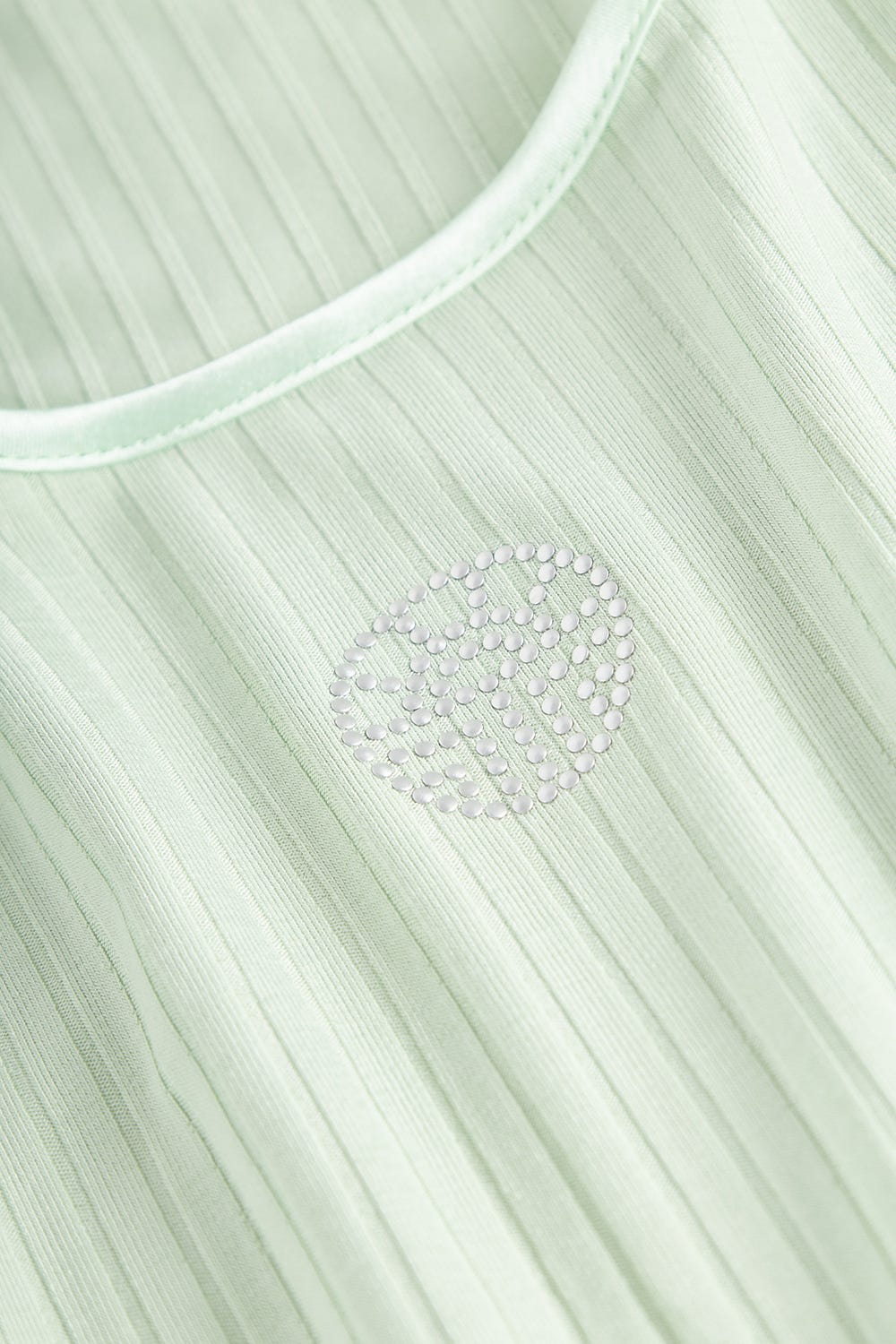 Detailbild 1 von Pyjama aus leichter Rippware Hellgrün Viskose/Elasthan