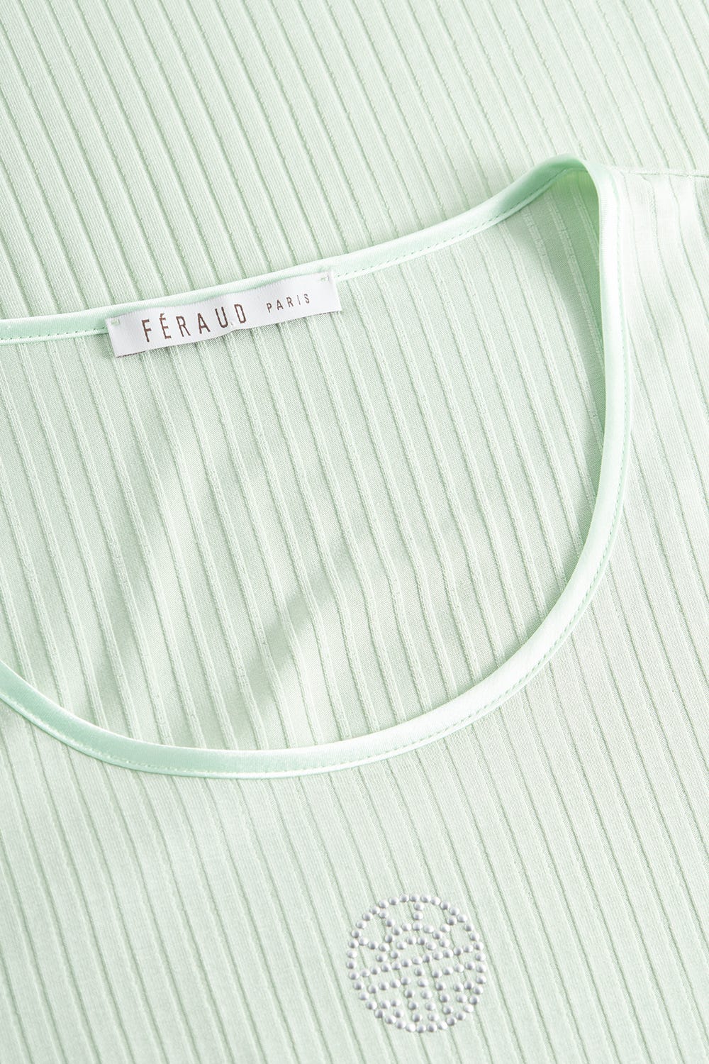 Detailbild 1 von Nachthemd Kurzarm aus leichter Rippware Hellgrün Viskose/Elasthan