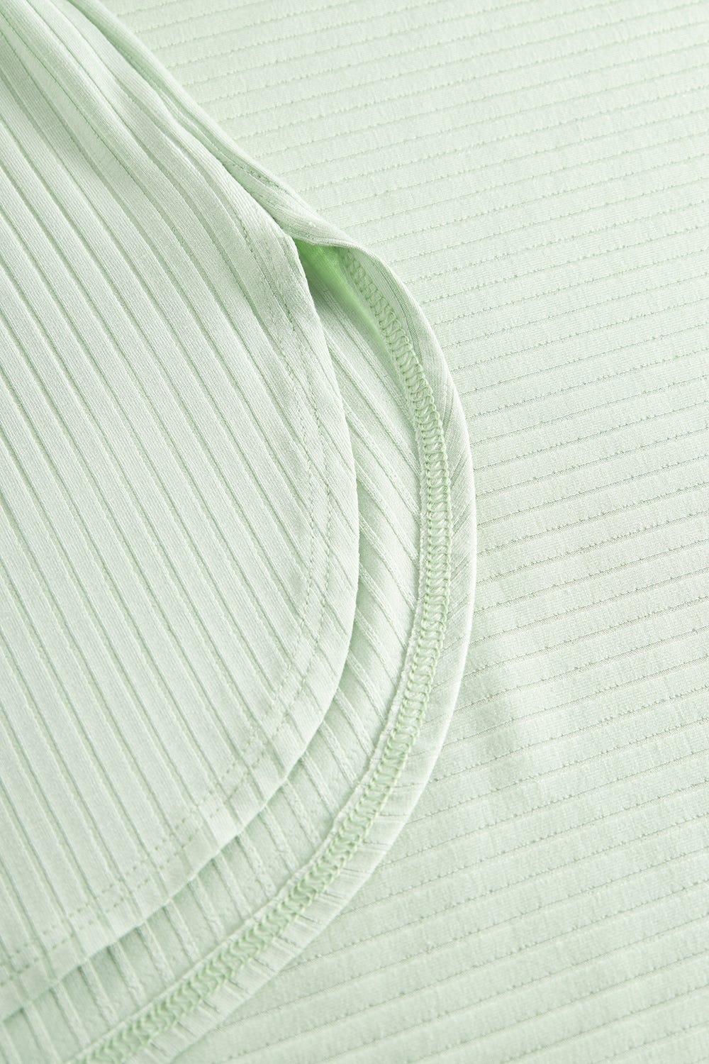 Detailbild 3 von Nachthemd Ärmellos aus leichter Rippware Hellgrün Viskose/Elasthan