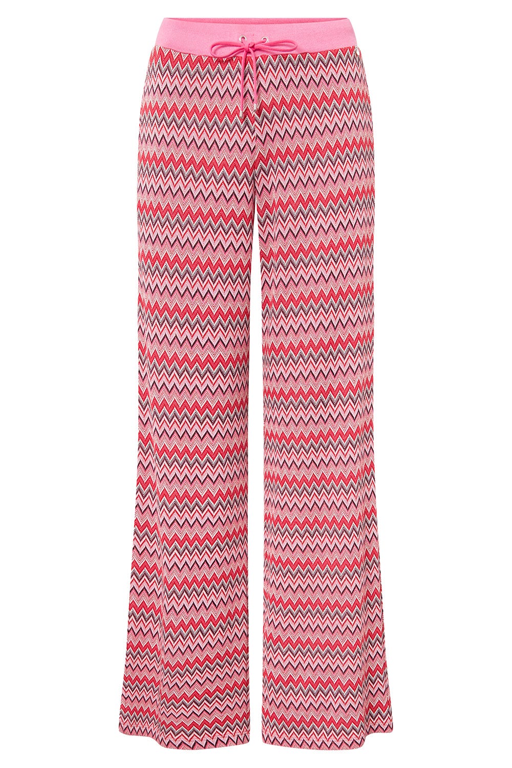 Hollowbild von Hose im Zackenmuster Strick Materialmix