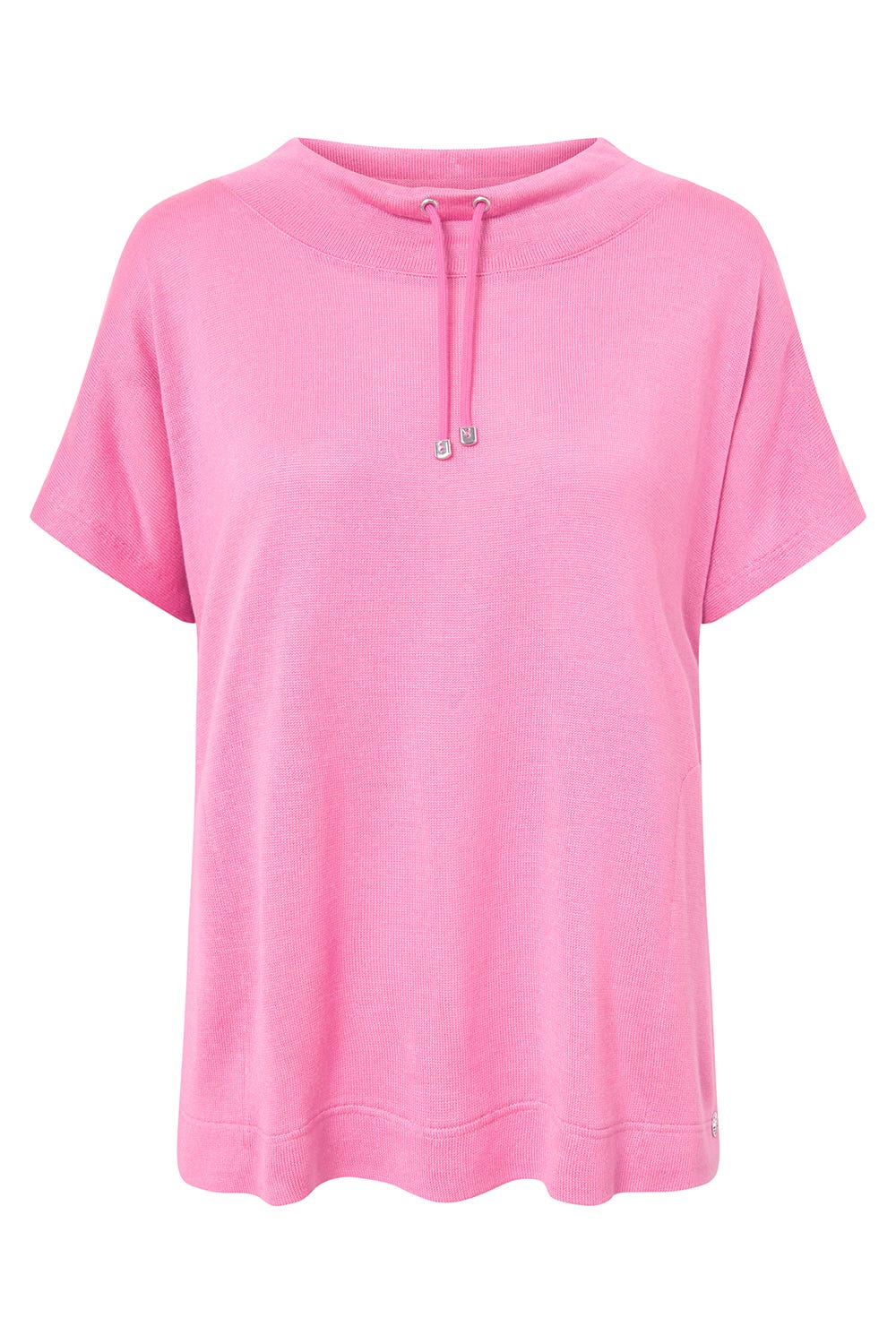 Hollowbild von T-Shirt mit Kordel-Detail Strick Viskose/Polyacryl