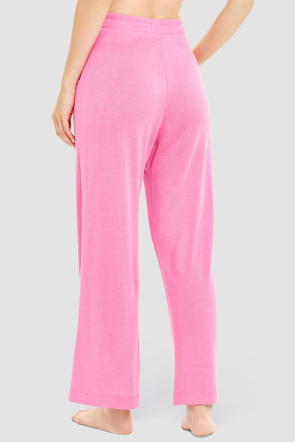 Rückansicht von 7/8-Hose mit Kordel-Detail Strick Viskose/Polyacryl