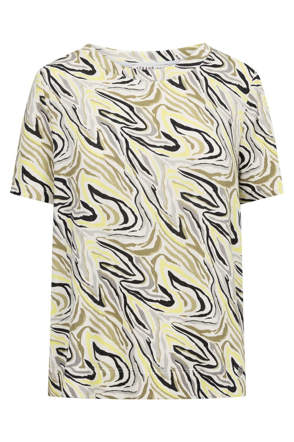 Hollowbild von T-Shirt im modernen Animalprint aus sommerlicher Strickware