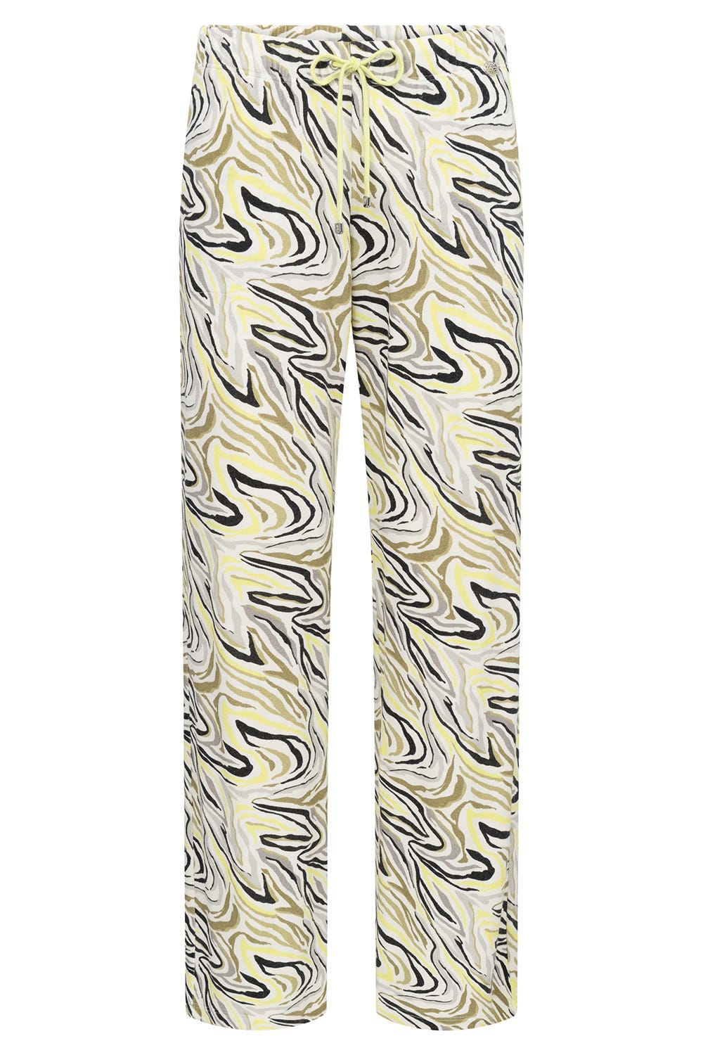 Hollowbild von Freizeithose im modernen Animalprint aus sommerlicher Strickware