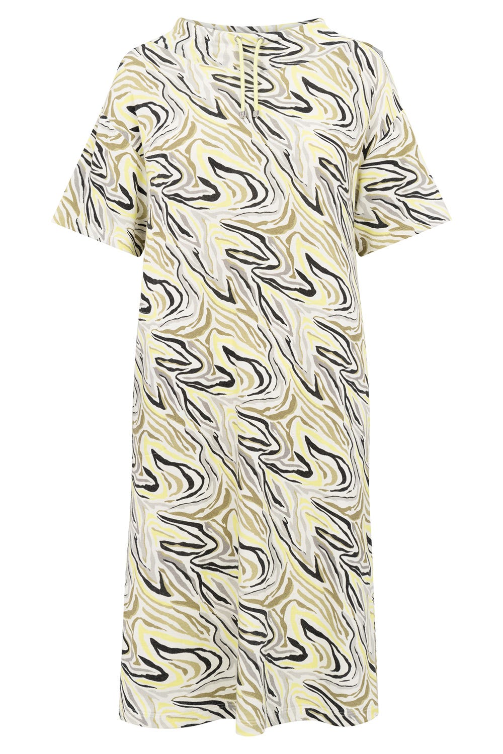 Hollowbild von Freizeitkleid im modernen Animalprint aus sommerlicher Strickware