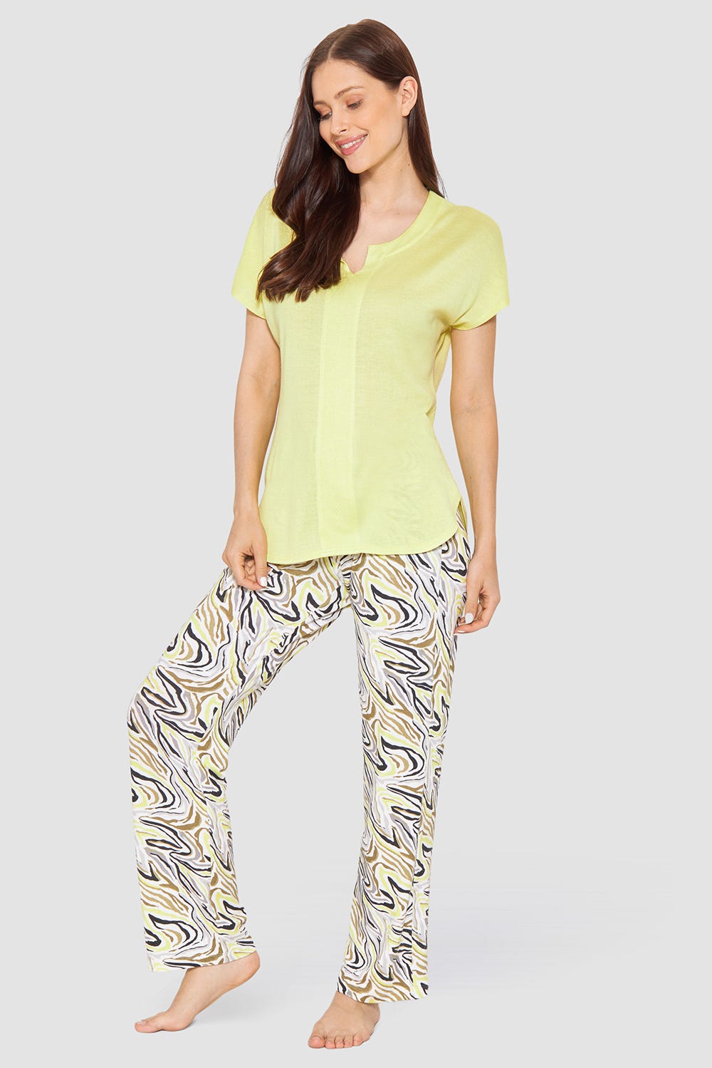 Detailbild 1 von T-Shirt in Limettengrün aus sommerlicher Strickware