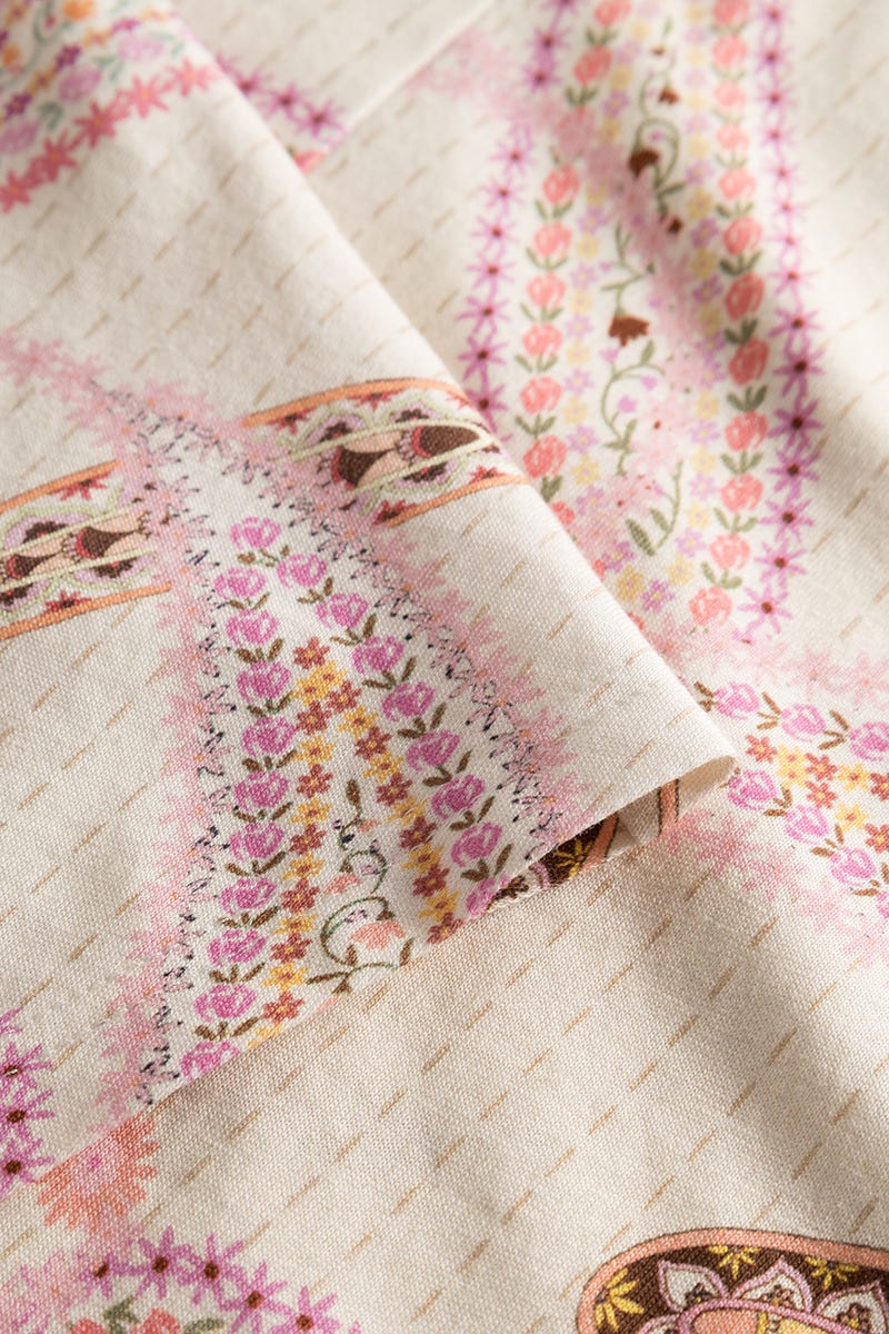 Detailbild 2 von Nachthemd Kurzarm im Paisley-Druck Maxi-Länge Baumwolle/Modal