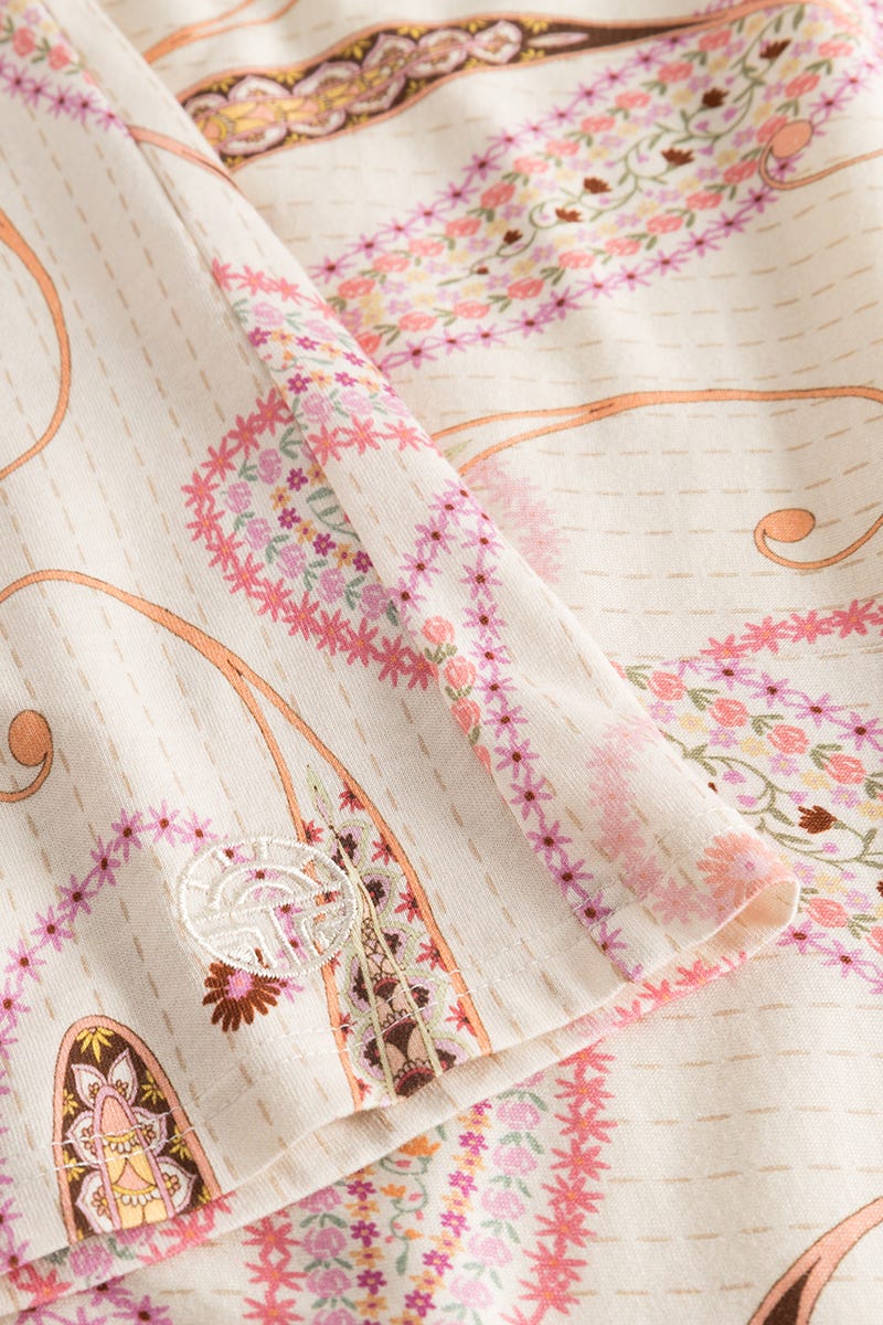 Detailbild 3 von Nachthemd Kurzarm im Paisley-Druck Maxi-Länge Baumwolle/Modal