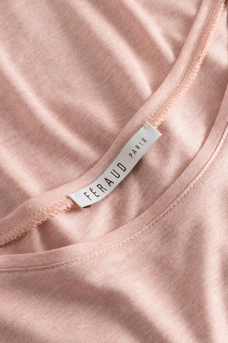 Detailbild 1 von Pyjama mit romantischen Raffungen in Rosa 100% Viskose