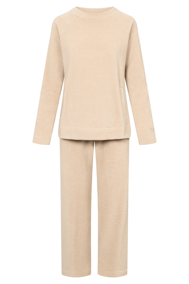 Hollowbild von Hausanzug aus kuscheligem Fleece Polyester/Viskose