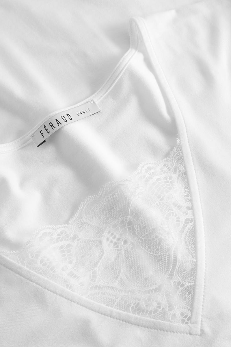 Detailbild 1 von Pyjama mit feinen Spitzeneinsätzen Lyocell/Elasthan