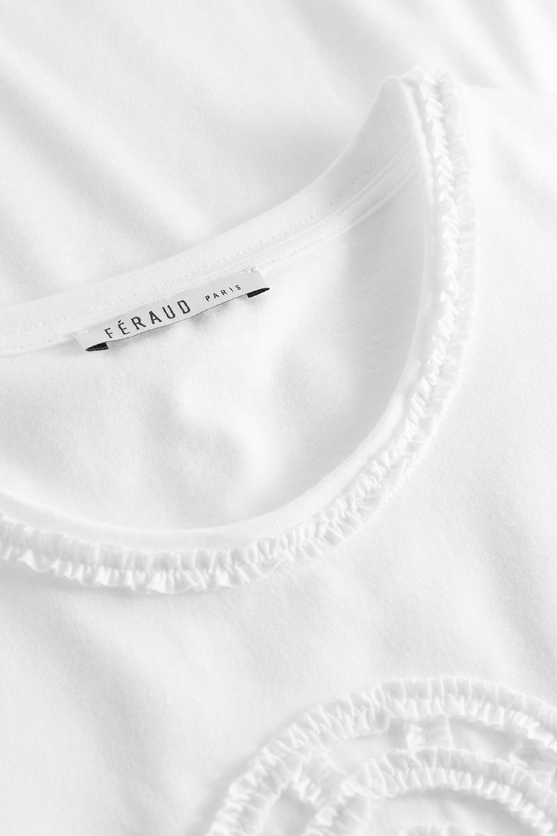 Detailbild 1 von Nachthemd mit romantisch gerüschtem Logo 100% Baumwolle