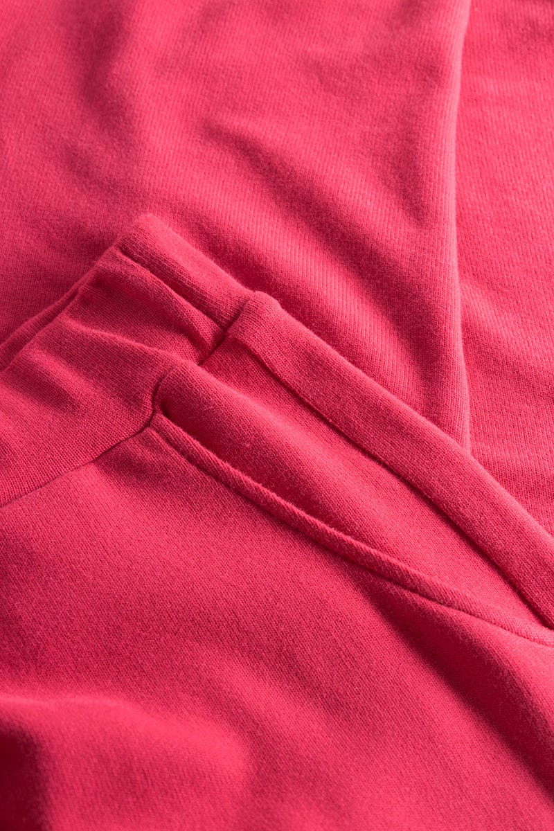 Detailbild 1 von Hausanzug aus Strick in Himbeere Materialmix