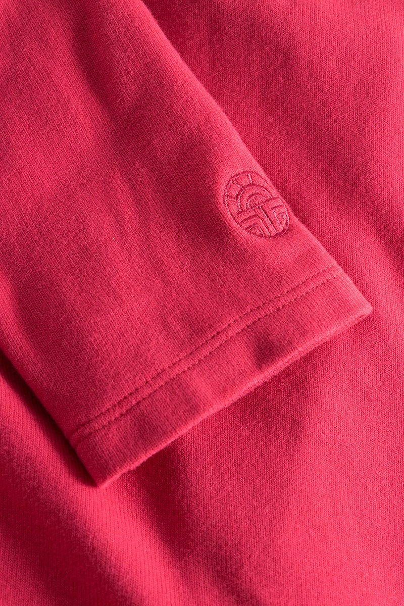 Detailbild 2 von Hausanzug aus Strick in Himbeere Materialmix