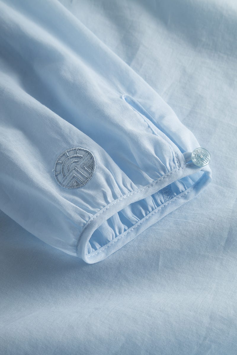 Detailbild 2 von Nachthemd mit romantischen Stickereien duftiger Voile Maxi-Länge 100% Baumwolle