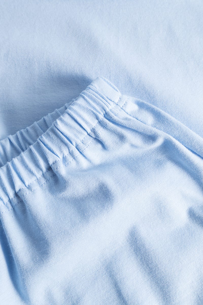 Detailbild 3 von Pyjama mit Kontrast-Pasplen im Herrenhemdstil Materialmix