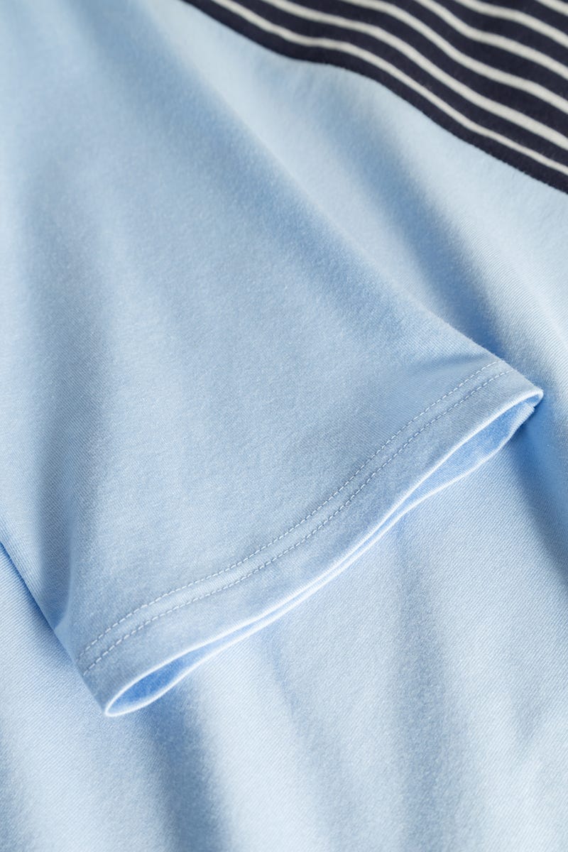 Detailbild 2 von Pyjama mit Flächenteiler-Muster Materialmix