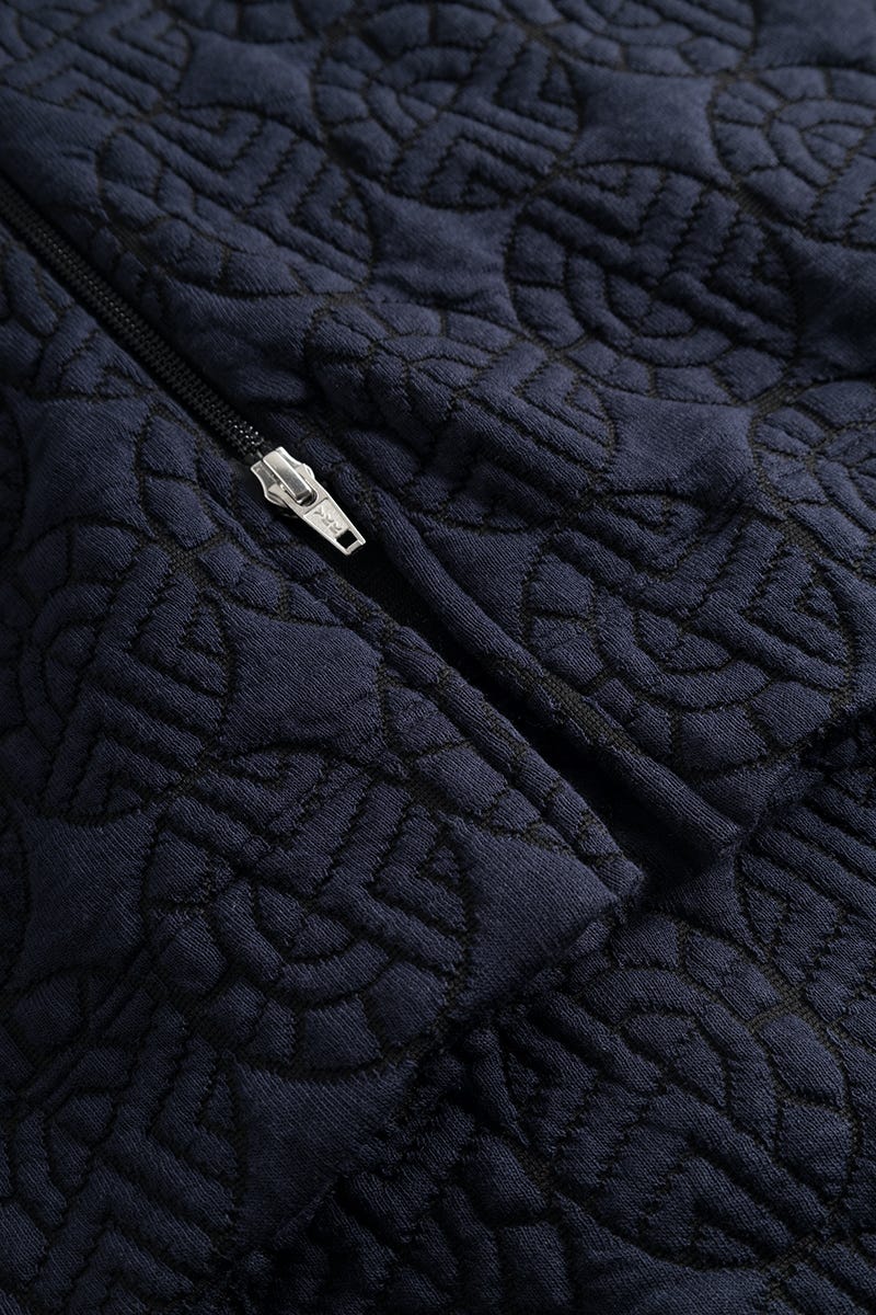 Detailbild 2 von Morgenmantel aus Strickware mit Logo-Stepp Materialmix