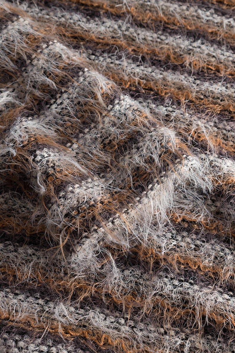 Detailbild 2 von Hausanzug im Ringelstrick aus Kuschelflor Materialmix