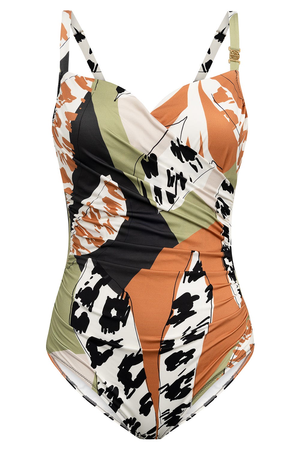 Hollowbild von Badeanzug im Animalprint Erdfarben Modern Leo