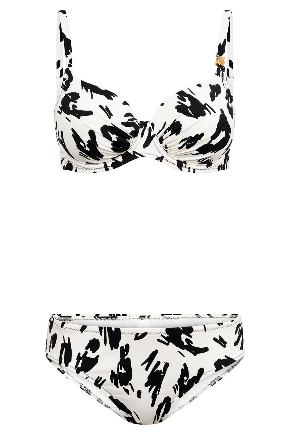 Hollowbild von Bikini im Animalprint Leo Schwarz-Weiß