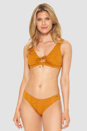 Frontalbild von Bikini im Animalprint Terrakotta Modern Leo 