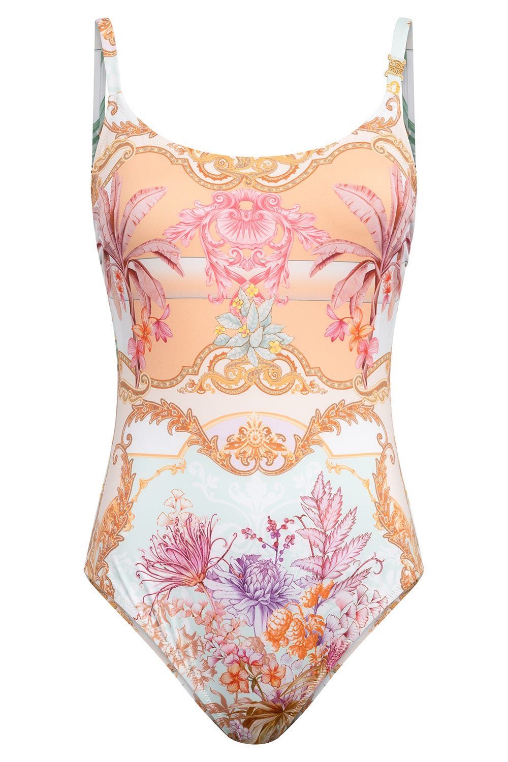 Hollowbild von Schwimmer im Ornament-Druck Unterwasserwelt